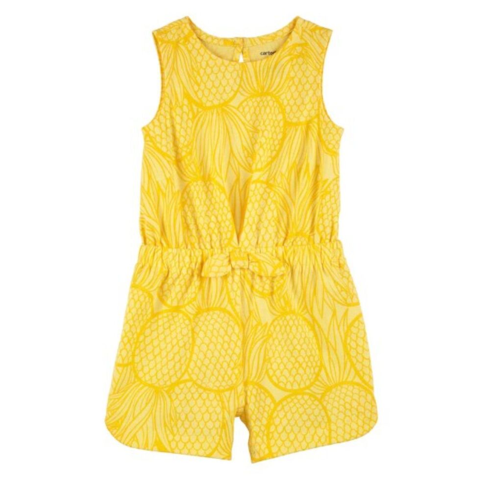 Carter-s baby girls Yellow Playsuit-romper, cotton, spring wear, 6m